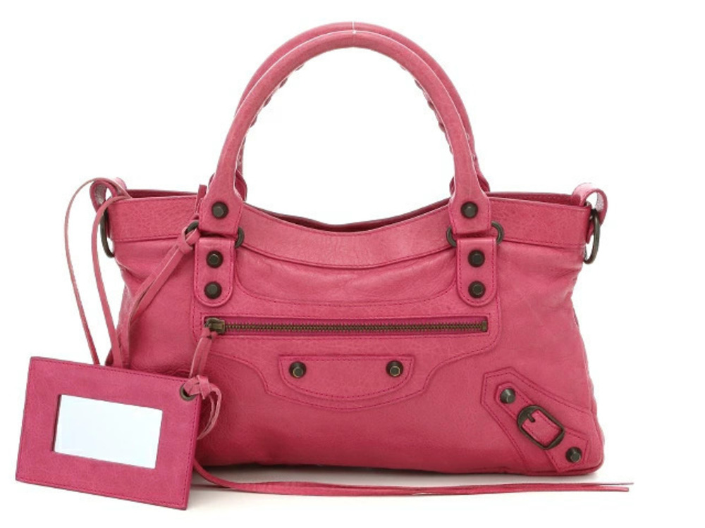 Balenciaga The First Shoulder Bag Calfskin Pink